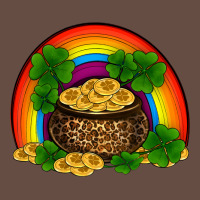 St Patricks Shamrock Gold Leopard Rainbow Long Sleeve Tee | Teevron