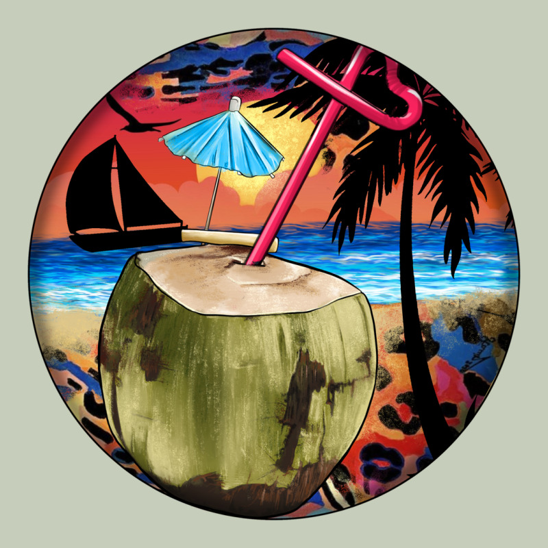 Coconut Drink Colorful Leopard Ladies Tee by BarkalooDesign | Teevron