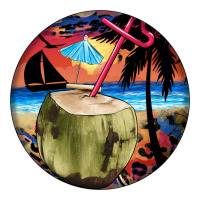 coconut drink colorful leopard | Teevron