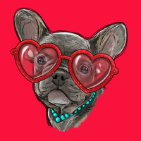 French Bulldog With Love Glasses Classic Tee | Teevron