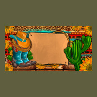 Custom Cowboy Boots Aztec Sunflowers Leopard License Plate Vintage Tee | Teevron