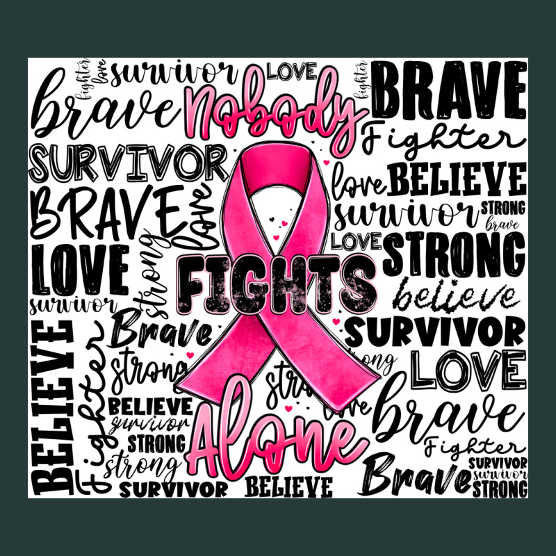 Breast Cancer Nobody Fights Alone Premium Sweatshirt by JahusDesignShop | Teevron