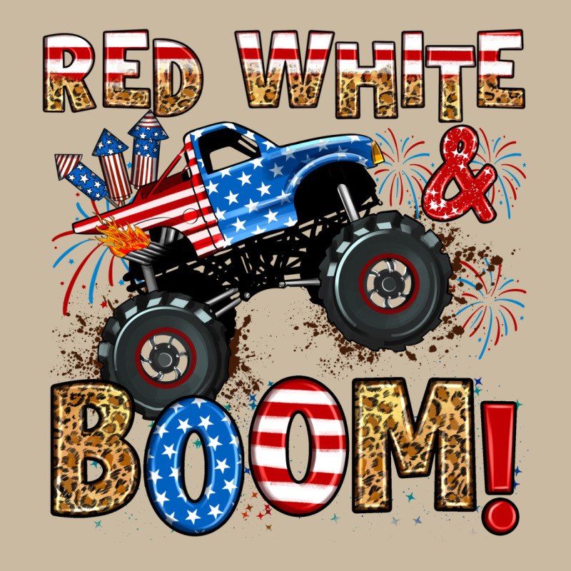 Red White Boom Monster Truck Long Sleeve Tee by RanaPortraitStore | Teevron