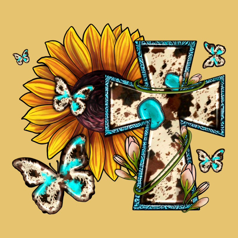 Cross With Sunflower Premium Sweatshirt by JahusDesignShop | Teevron