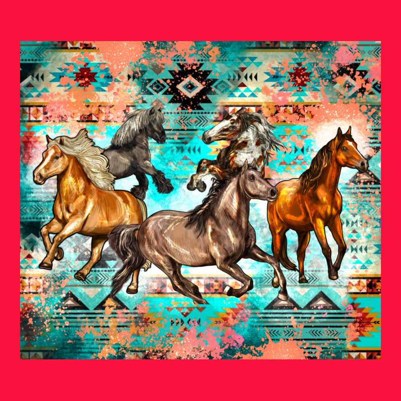 Western Running Horses Classic Tee by Zillion Design Studio | Teevron