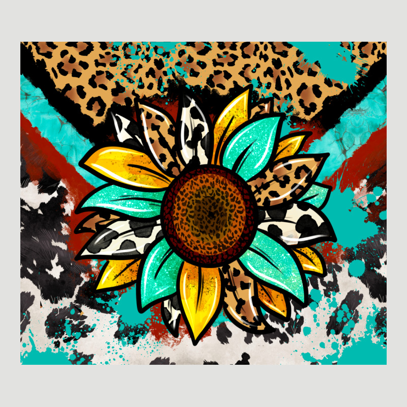 Turquoise Gemstone Sunflower Classic Tee by Zillion Design Studio | Teevron