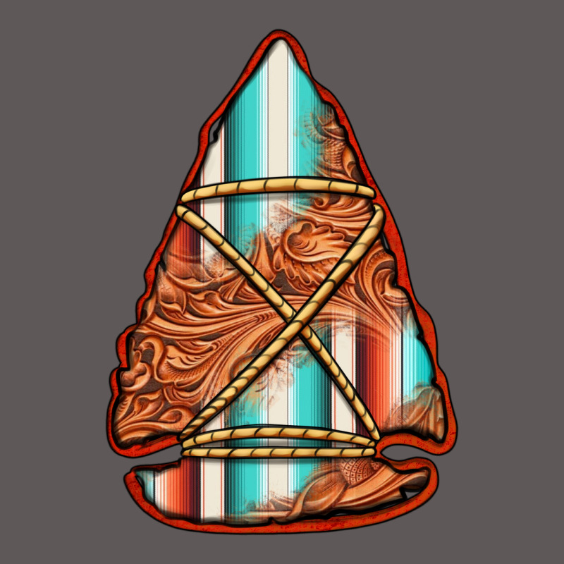 Turquoise Serape Tooled Leather Arrowhead Premium Hoodie by Jasminsmagicworld | Teevron