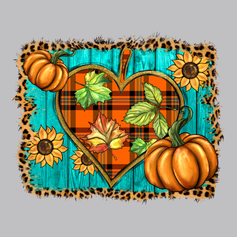 Fall Pumpkins And Sunflowers Heart Long Sleeve Tee by BarkalooDesign | Teevron