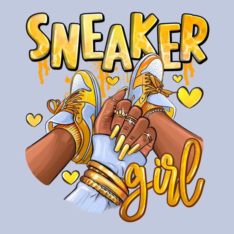 Yellow Sneaker Girl Afro Woman Long Sleeve Tee by RanaPortraitStore | Teevron