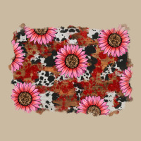 Valentines Day Sunflowers Leopard Cowhide Backgrou Long Sleeve Tee | Teevron