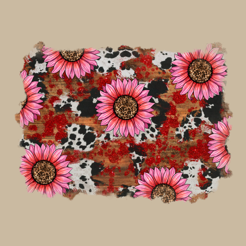 Valentines Day Sunflowers Leopard Cowhide Backgrou Long Sleeve Tee by RanaPortraitStore | Teevron