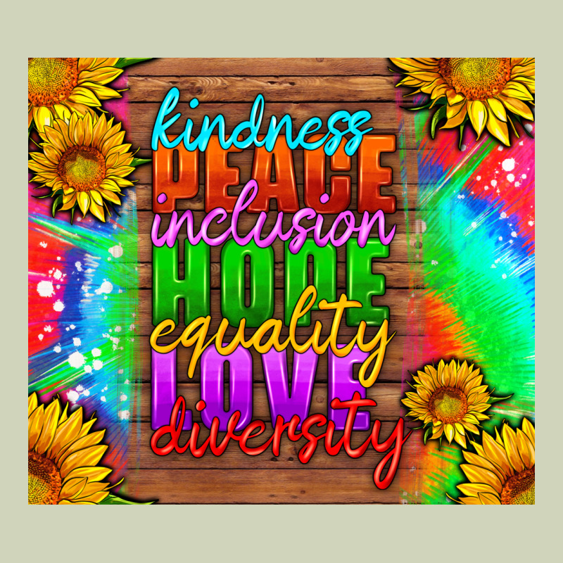 Kindness Peace Inclusion Hope Equality Love Diversity Heavyweight Hoodie by HRA Design Shop | Teevron