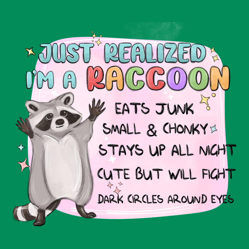 Just Realized Im A Raccoon Urban Hoodie by MaliasSmallBusiness | Teevron