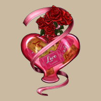 Heart Glass Vase Love Tickets With Rose Long Sleeve Tee | Teevron