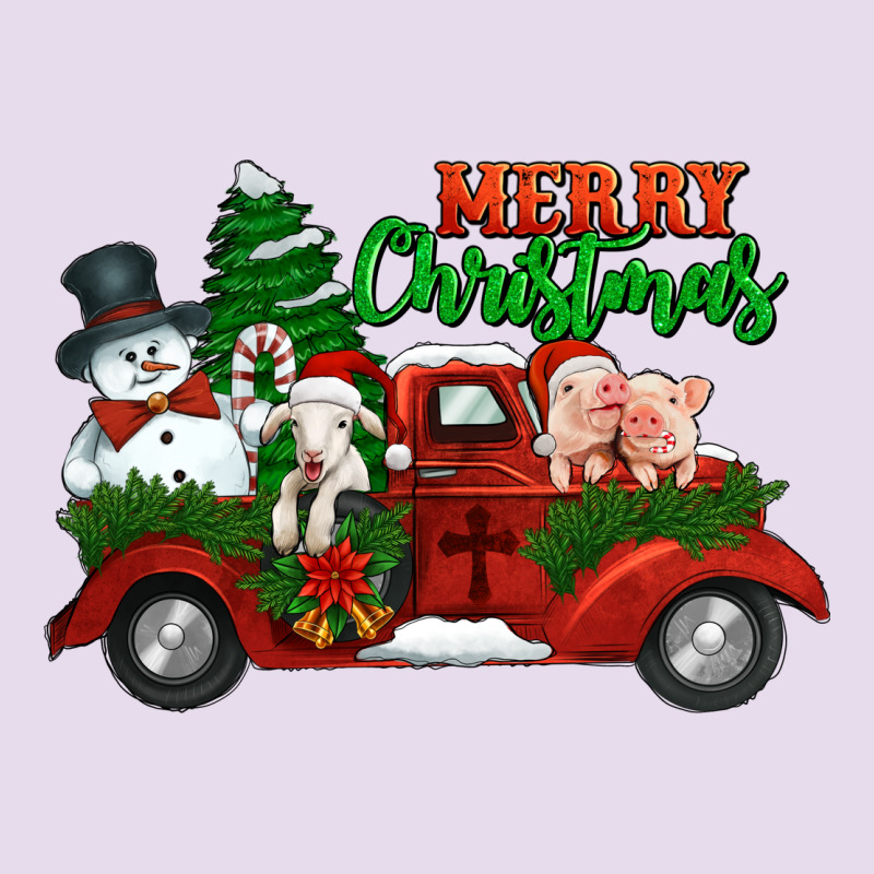 Merry Christmas Snowman And Farm Animals Truck Premium Hoodie by Jasminsmagicworld | Teevron