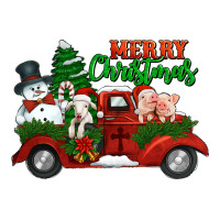 merry christmas snowman and farm animals truck | Teevron
