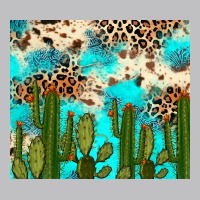 Cactus Turquoise Leopard Cowhide Tumbler Rana Long Sleeve Tee | Teevron