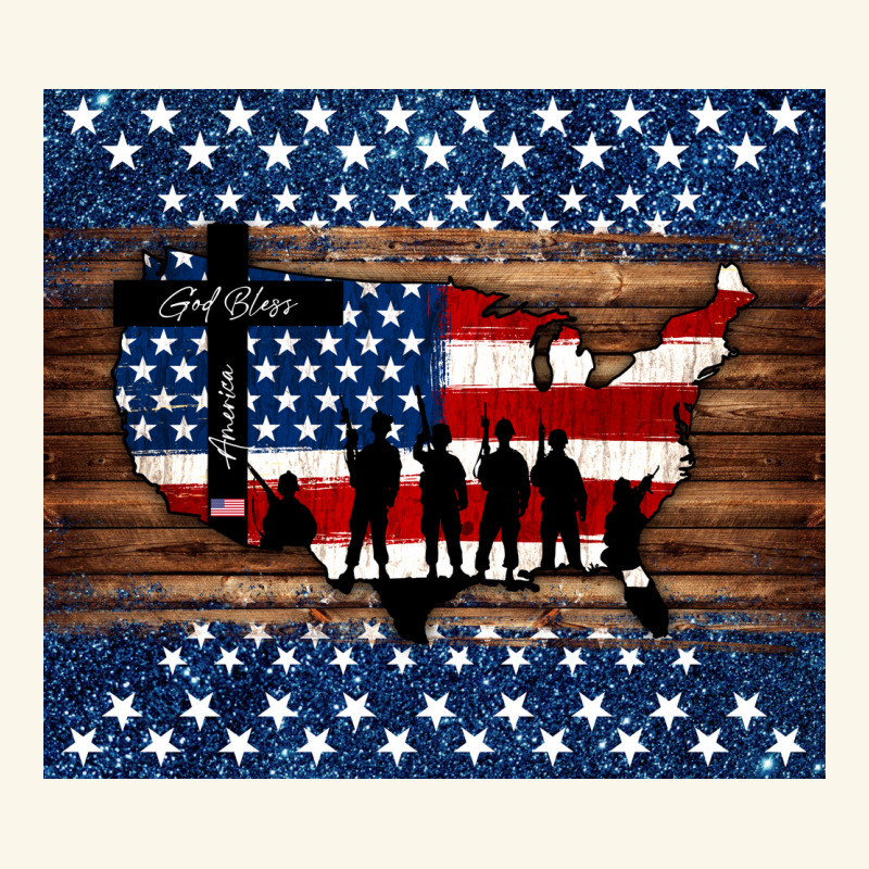 God Bless America American Flag Tumbler Premium Hoodie by Jasminsmagicworld | Teevron