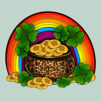 St Patricks Shamrock Gold Leopard Rainbow Zipper Hoodie | Teevron