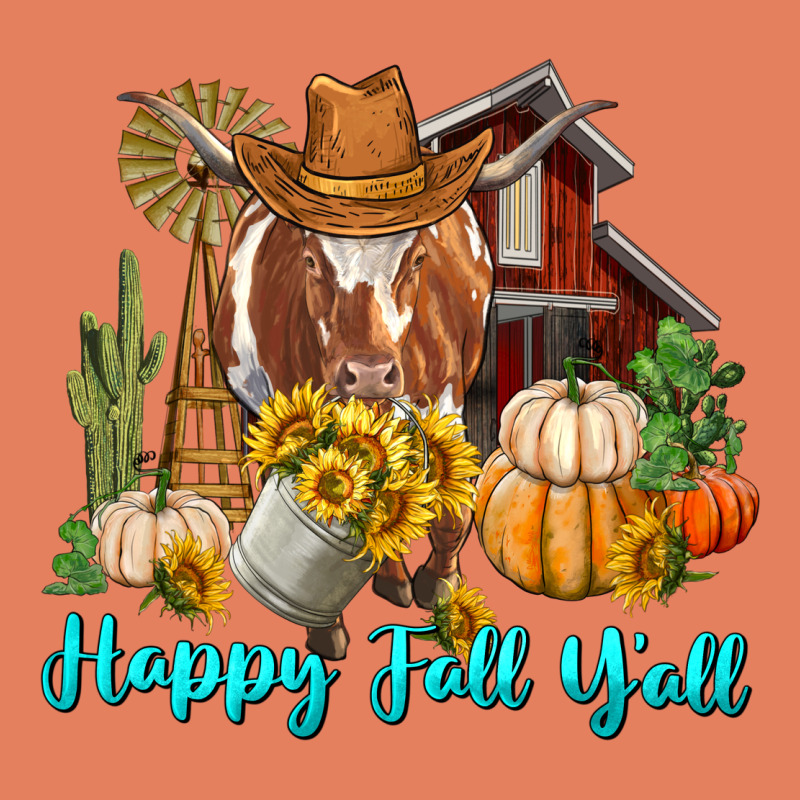 Happy Fall Y'all Longhorn Cow Classic Tee by RanaPortraitStore | Teevron