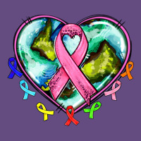 Heart Earth And Cancer Ribbon Vintage Hoodie | Teevron