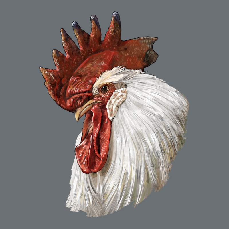 Leghorn Rooster Head Premium Hoodie by LillyAllenDesigns | Teevron