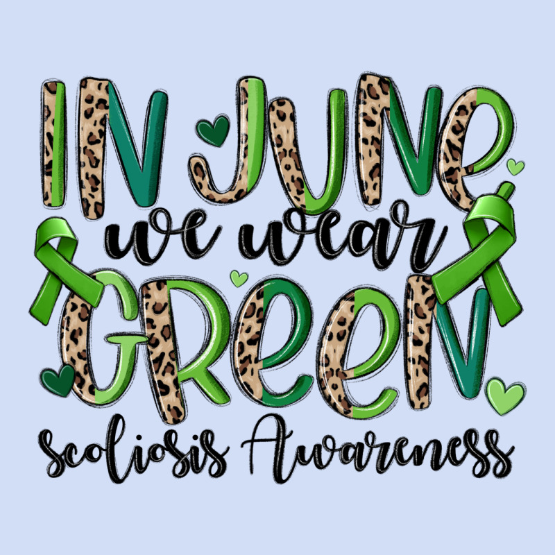 In June We Wear Green Scoliosis Awareness Urban Hoodie by MaliasSmallBusiness | Teevron