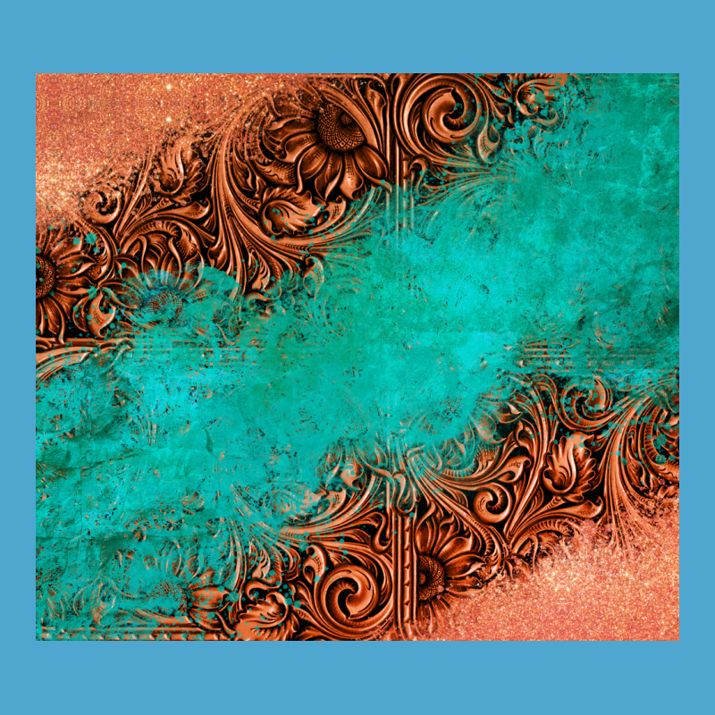 Leather Turquoise Glitter Tumbler Premium Hoodie by Jasminsmagicworld | Teevron