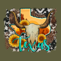 Western Texas  And Cowhide With Sunflower Vintage Tee | Teevron