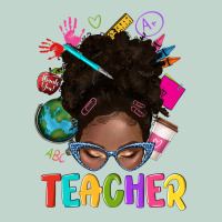 Teacher Afro Messy Bun Zipper Hoodie | Teevron
