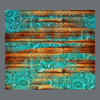 Turquoise  Leather And Wooden Pattern Tumbler Premium Hoodie | Teevron