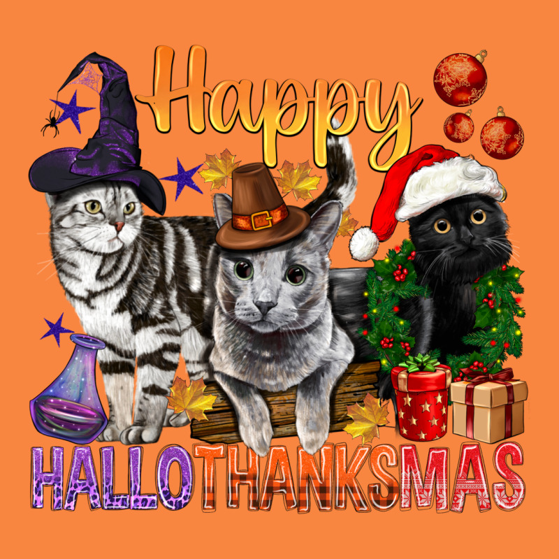 Happy Hallothanksmas Cats Premium Sweatshirt by BundleAndBundleShop | Teevron