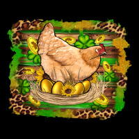 St Patricks Day Farm Chicken Gold Eggs Leopard Serape Glitter Urban Heavy Tee | Teevron