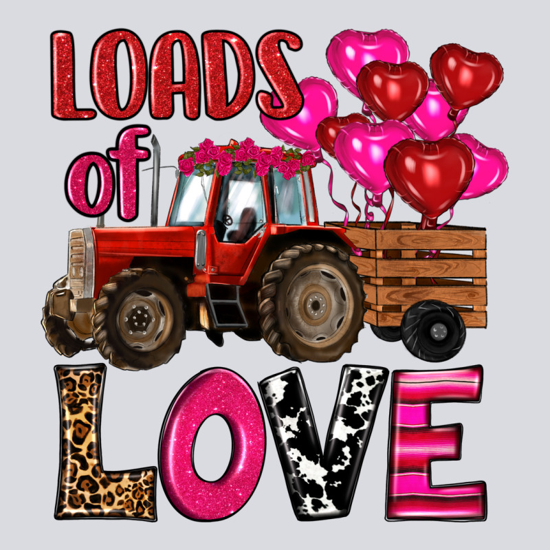 Valentine's Day Loads Of Love Tractor With Pin Heart Balloons Zipper Hoodie by RanaPortraitStore | Teevron