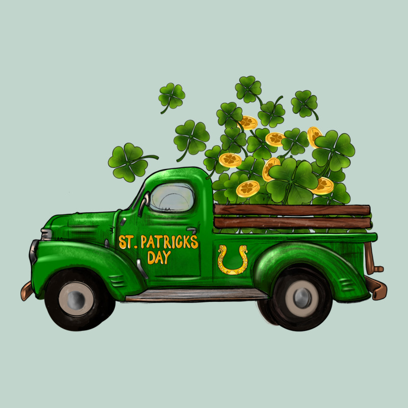 St Patricks Truck Shamrock Horseshoe Gold Zipper Hoodie by RanaPortraitStore | Teevron