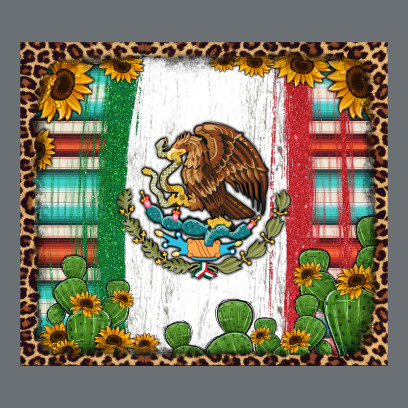 Mexican Flag Background With Cactus And Sunflower Tumbler Premium Hoodie by Jasminsmagicworld | Teevron
