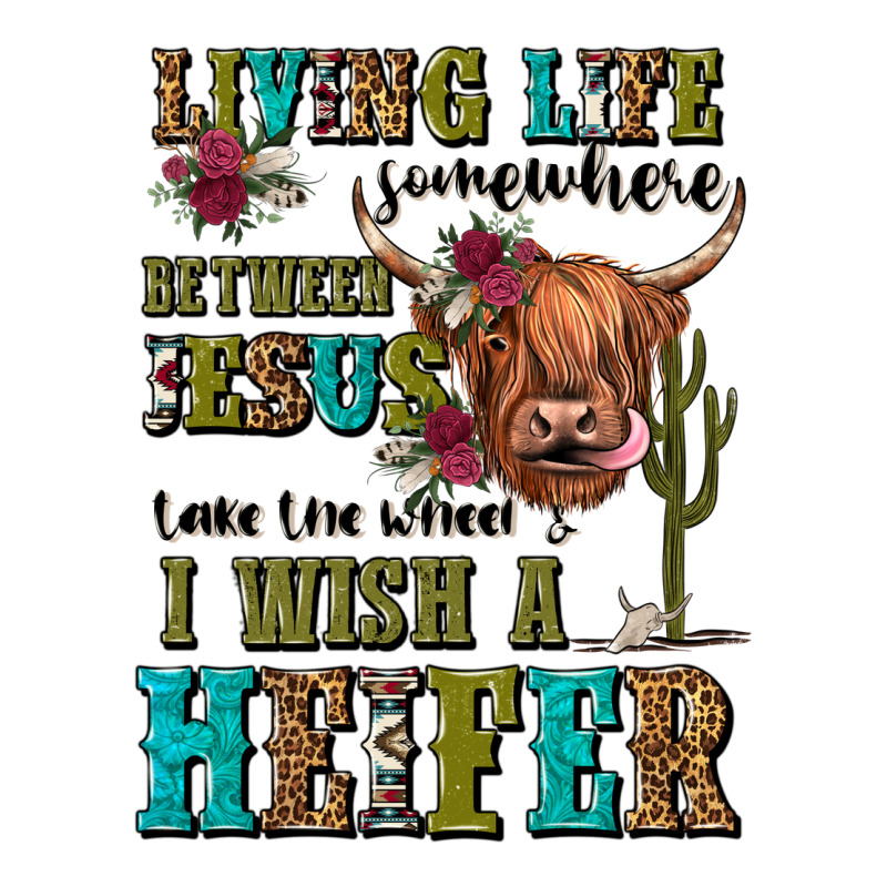 Living Life Somewhere Between Jesus Take The Wheel Premium Sweatshirt by JahusDesignShop | Teevron