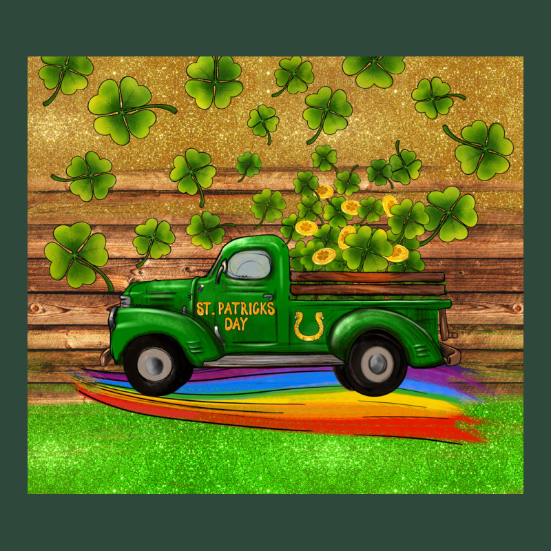 St Patricks Day Truck Shamrock With Rainbow Tumbler Zipper Hoodie by RanaPortraitStore | Teevron