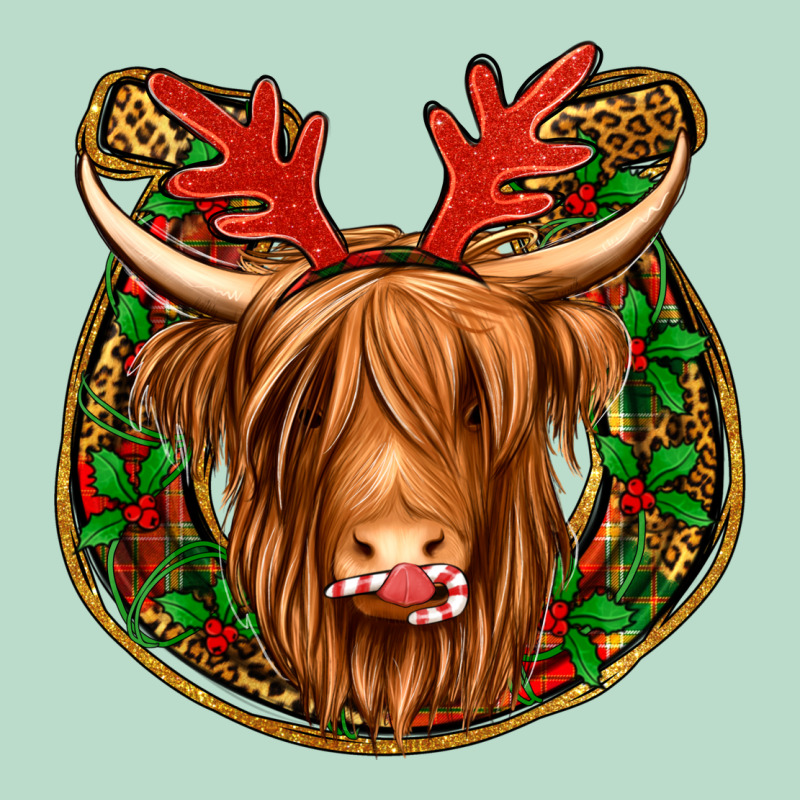 Christmas Highland Cow Mistletoe Christmas Premium Hoodie by Jasminsmagicworld | Teevron