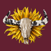Cowhide Bull Skull And Sunflower Classic Tee | Teevron