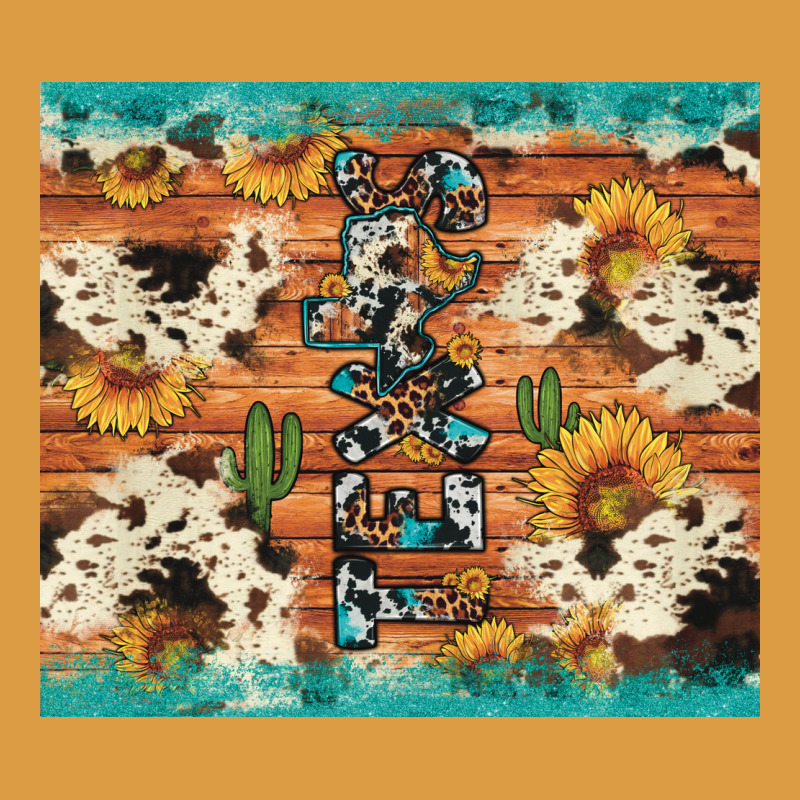 Texas Sunflower Cactus Cowhide Urban Heavy Tee by Artiststas | Teevron