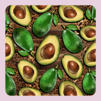 Avocados With Wood And Leopard Background Mug  Coaster Ladies Tee | Teevron