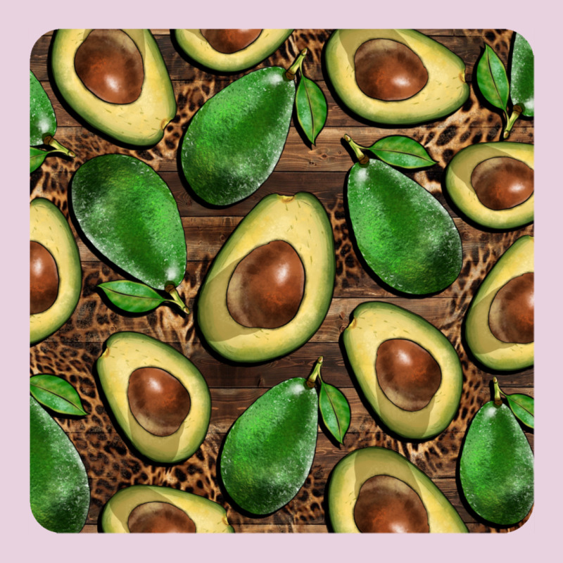 Avocados With Wood And Leopard Background Mug  Coaster Ladies Tee by BarkalooDesign | Teevron