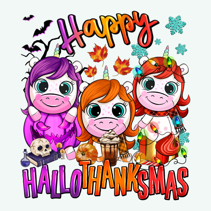 Happy Hallothanksmas Unicorns Premium Hoodie by NancyCooperArtShop | Teevron