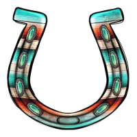 serape turquoise horseshoe | Teevron