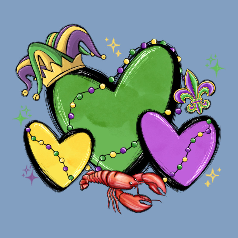 Mardi Gras Hearts Urban Hoodie by MaliasSmallBusiness | Teevron