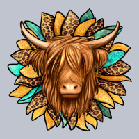 Highland Cow Turquoise Sunflower Premium Hoodie | Teevron