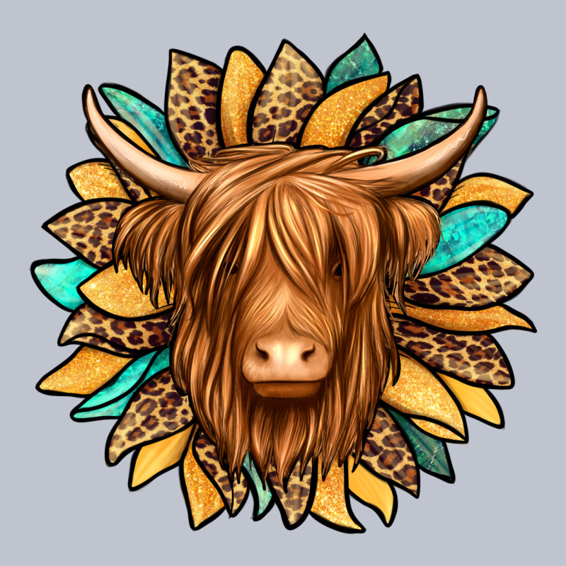 Highland Cow Turquoise Sunflower Premium Hoodie by Jasminsmagicworld | Teevron