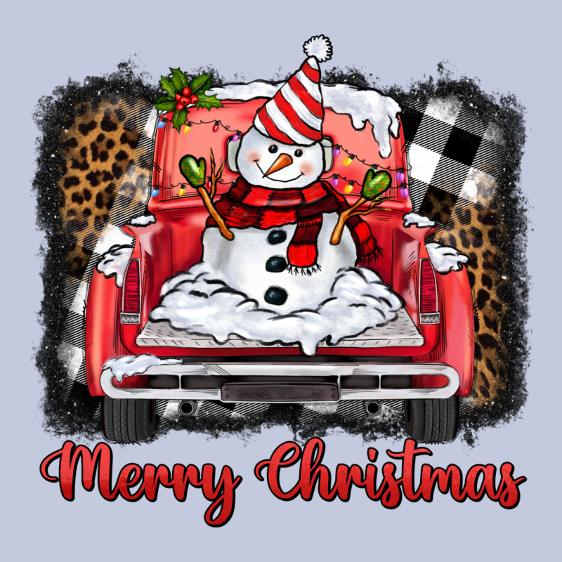 Merry Christmas Truck Snowman Long Sleeve Tee by BarkalooDesign | Teevron