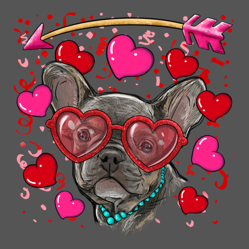 Valentine's Day French Bulldog Puppy Zipper Hoodie by RanaPortraitStore | Teevron